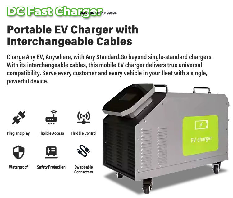 Portable Dc Fast Charger 20Kw Ccs2 - Chargeur mobile DC pour véhicules électriques