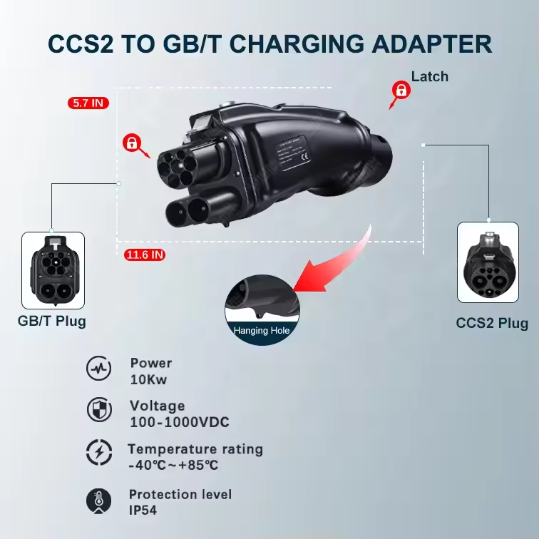 Gb/T To Ccs2 200A Fast Charging Adapter - Adaptateur DC CCS2 vers GB/T Combo
